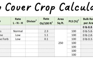 Cover Crop Calculator screenshot